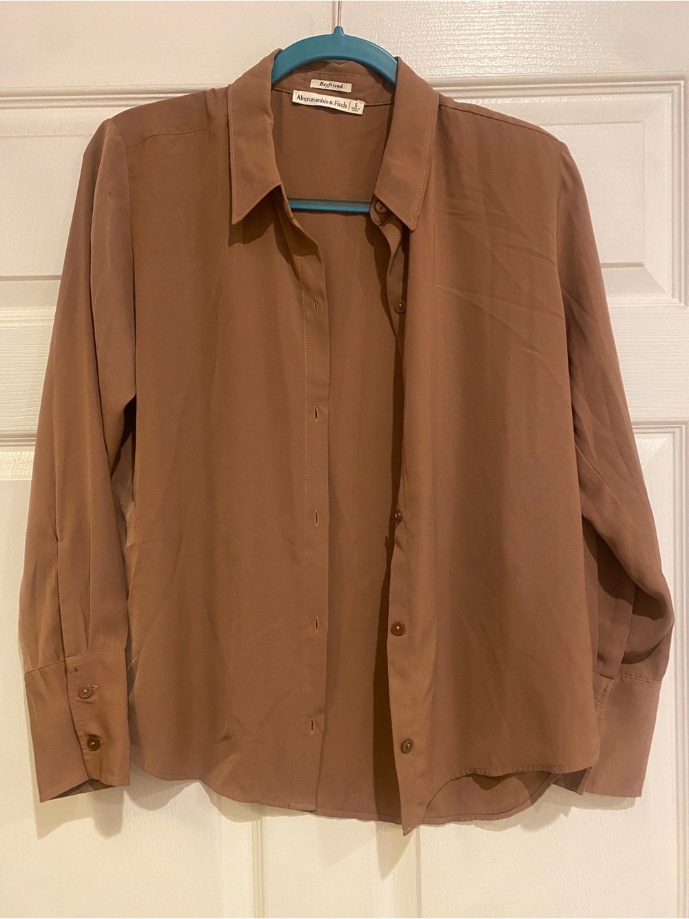 Abercrombie & Fitch Women's Brown Button-Down Shirt